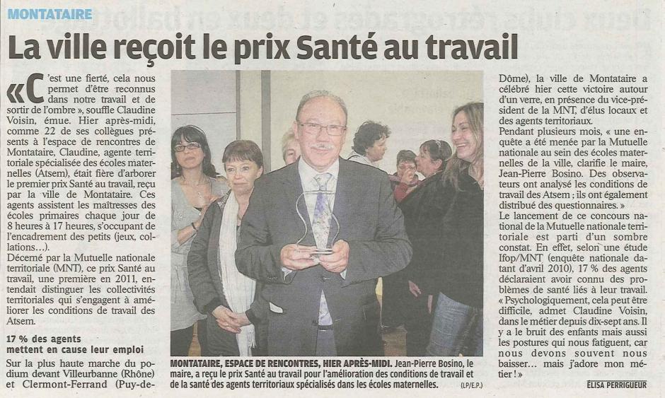 20120314-LeP-Montataire-La ville reçoit le prix Santé au travail