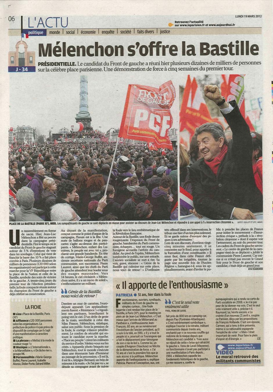 20120319-Le Parisien-Mélenchon fait le plein à la Bastille-p.6