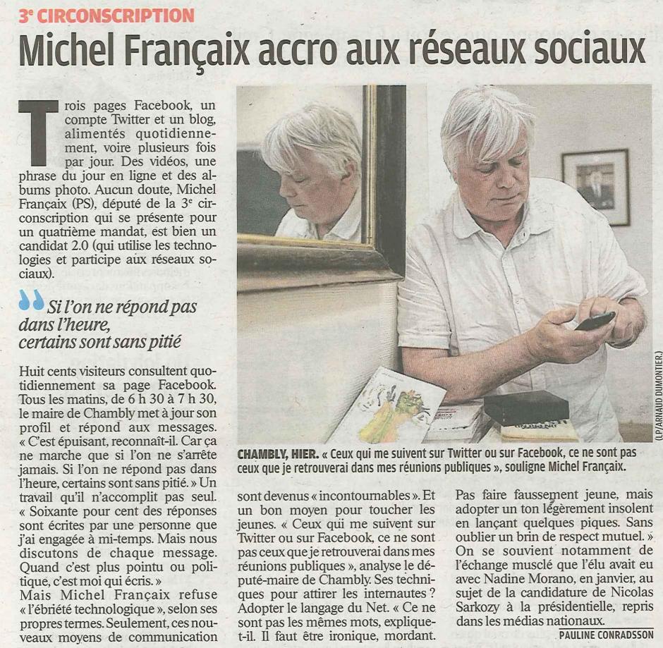 20120529-LeP-3e circo-Ils font aussi campagne sur le web : Michel Françaix (PS) accro aux réseaux sociaux