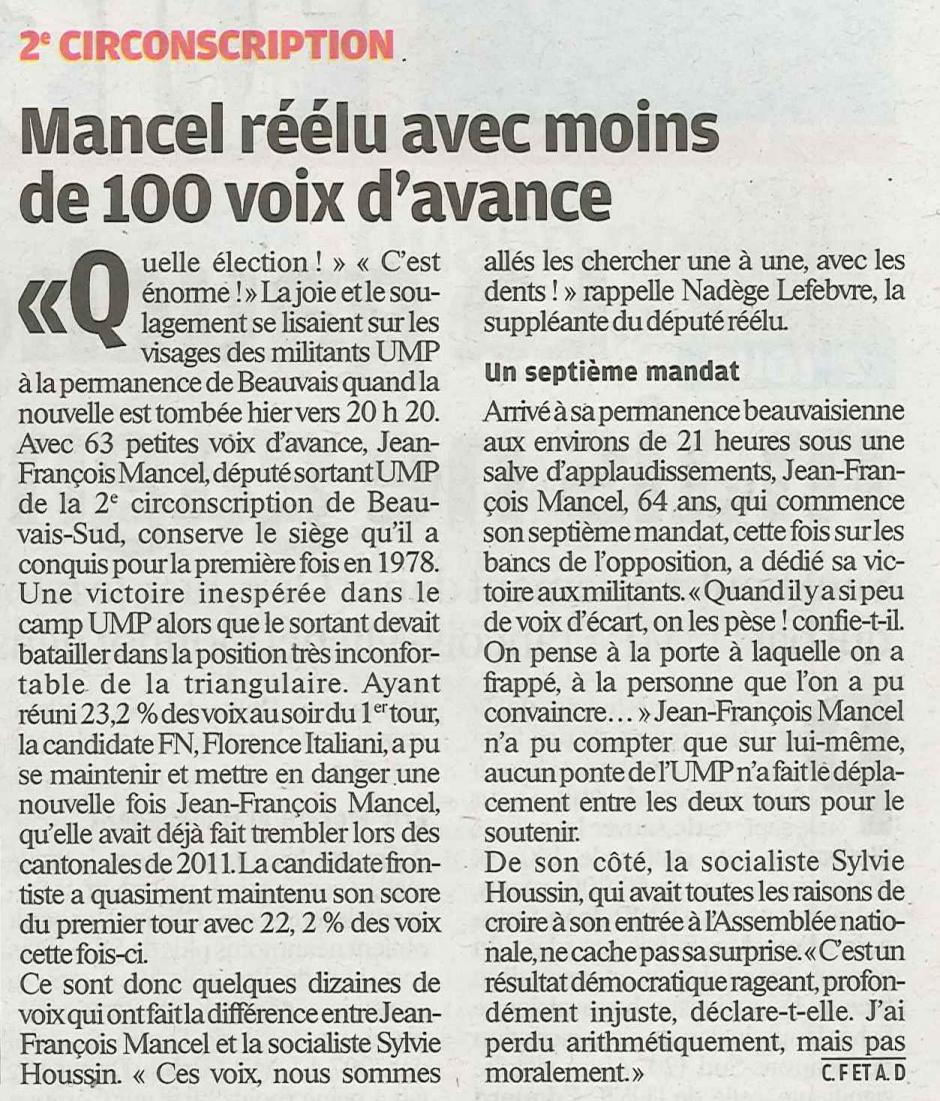 20120618-LeP-2e circo-Jean-François Mancel réélu avec moins de 100 voix d'avance