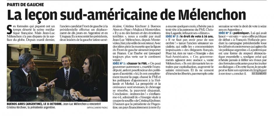 20121019-Le Monde-La leçon sud-américaine de Mélenchon