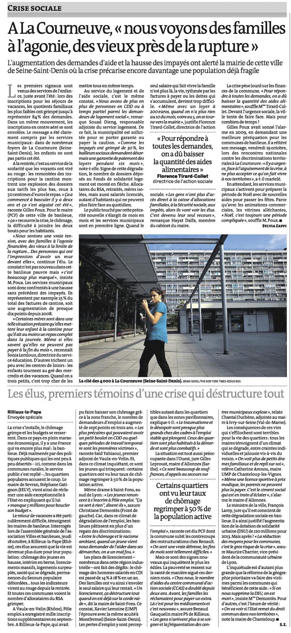 20121024-Le Monde-À la Courneuve, « nous voyons des familles à l'agonie, des vieux près de la rupture »