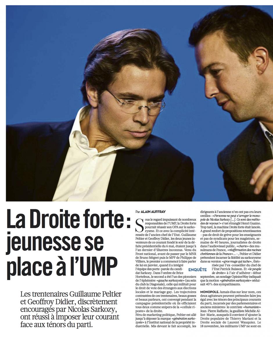 20121105-Libération-La Droite forte : jeunesse se place à l'UMP