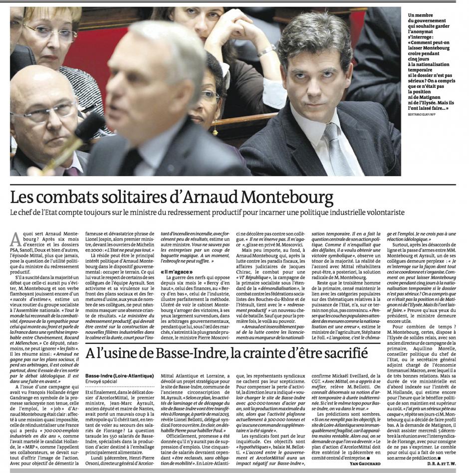 20121206-Le Monde-Les combats solitaires d'Arnaud Montebourg