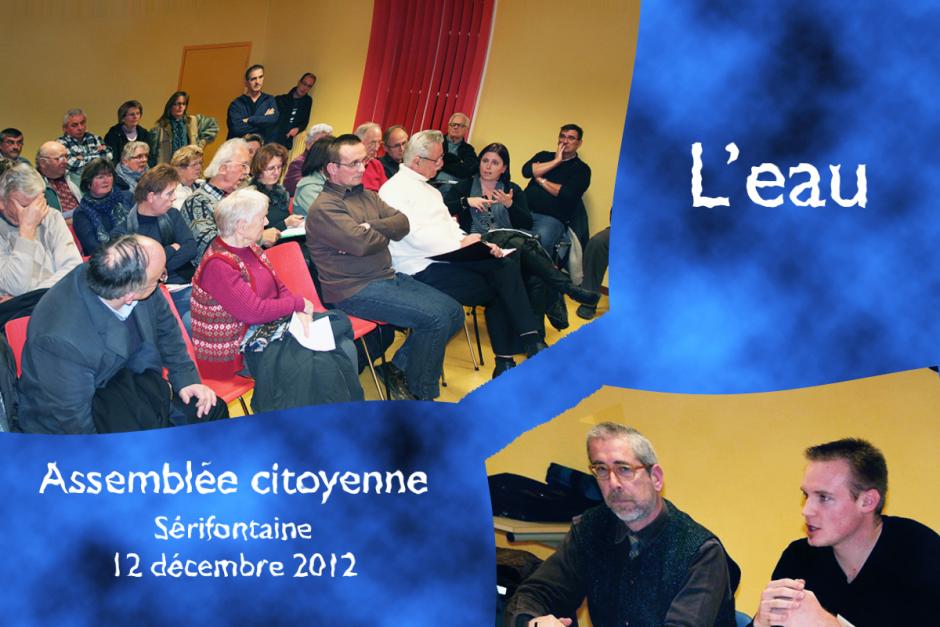 Assemblée citoyenne sur le thème de l'eau - Sérifontaine, 12 décembre 2012