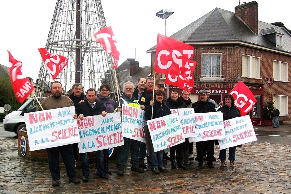 Soutien du PCF Oise aux salariés de la scierie Petit - Crèvecœur-le-Grand, 29 janvier 2013