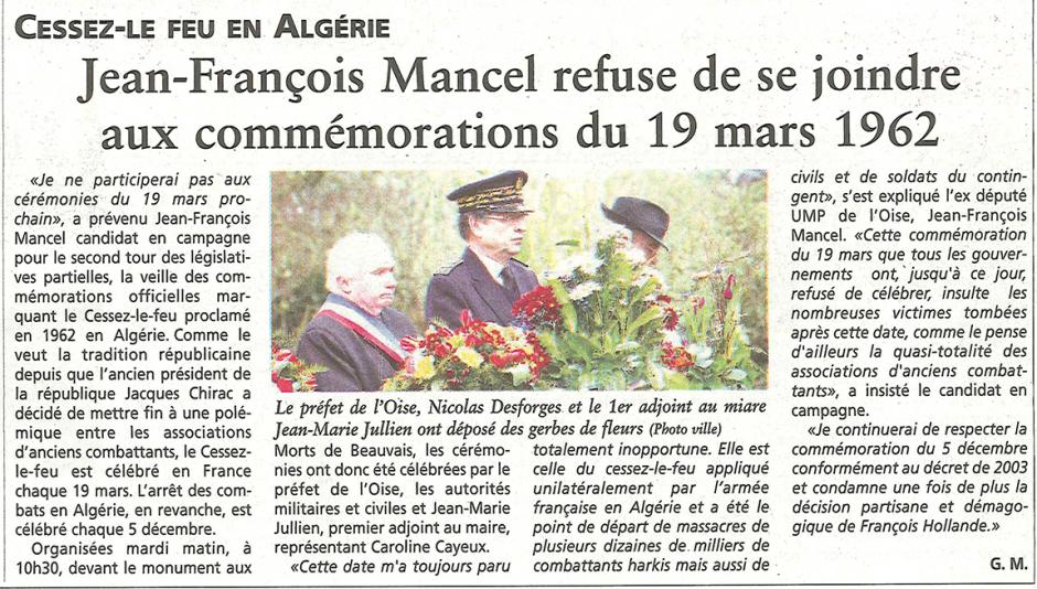 20130320-OH-Oise-Jean-François Mancel refuse de se joindre aux commémorations du 19 mars 1962