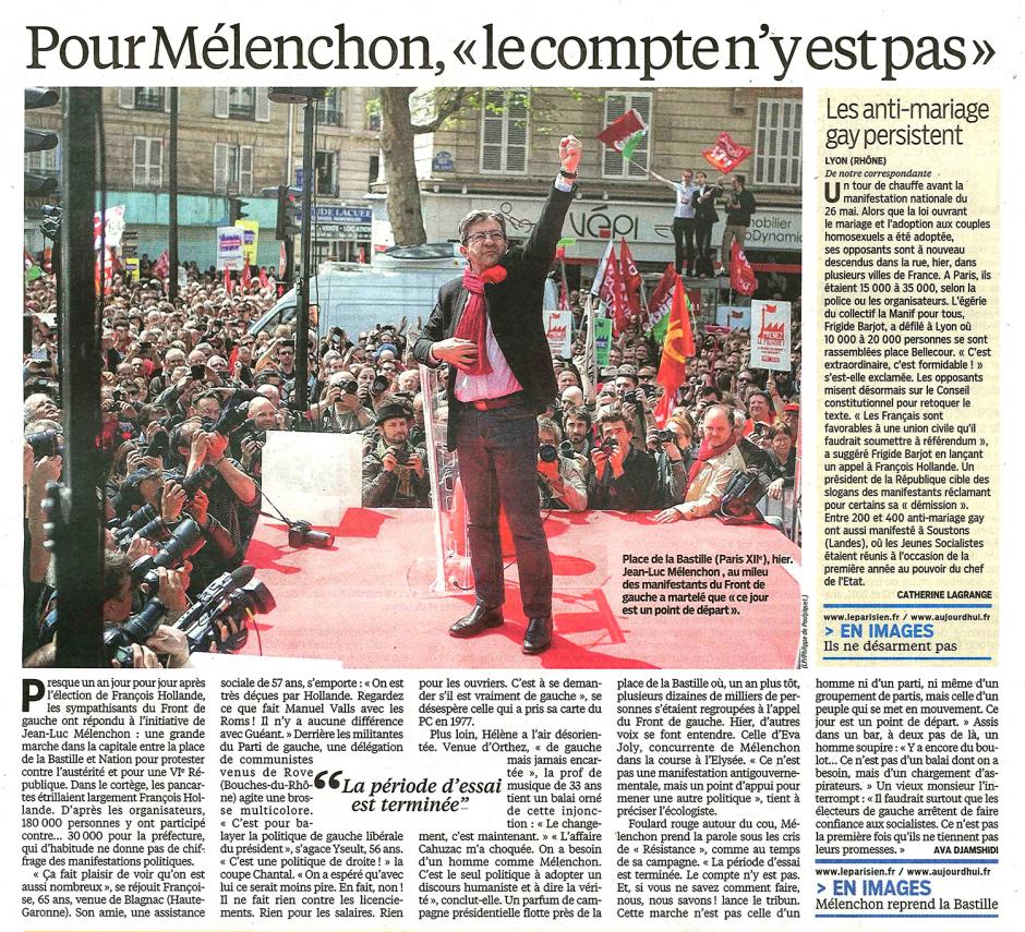 20130506-LeP-Pour Mélenchon, « le compte n'y est pas »