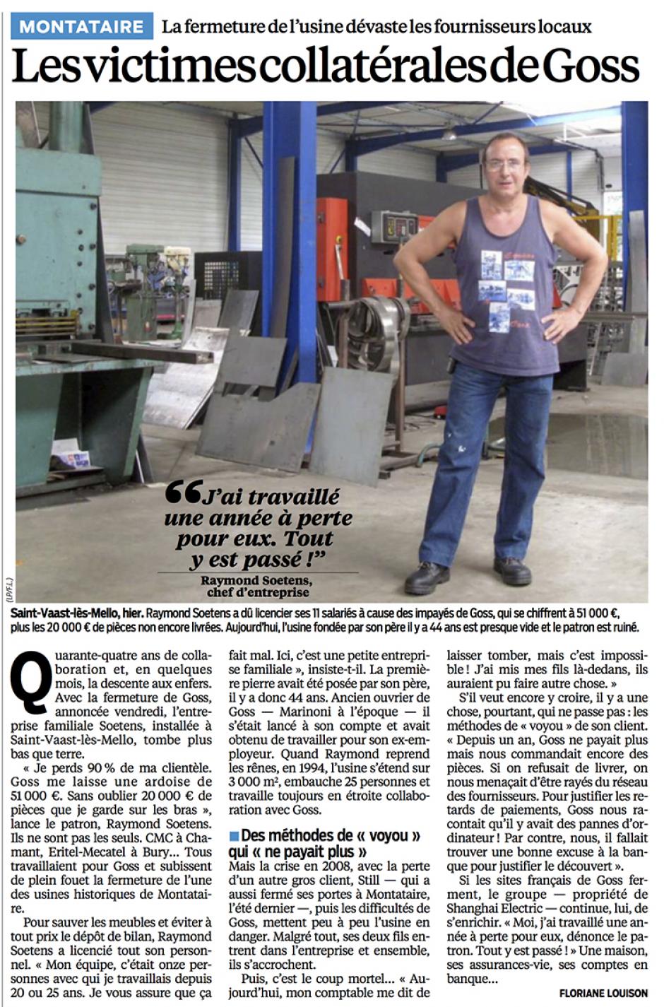 20130730-LeP-Montataire-[Les fournisseurs locaux] Les victimes collatérales de Goss