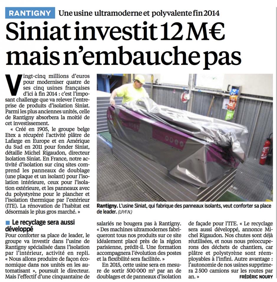 20130808-LeP-Rantigny-Siniat investit 12 M€ mais n'embauche pas