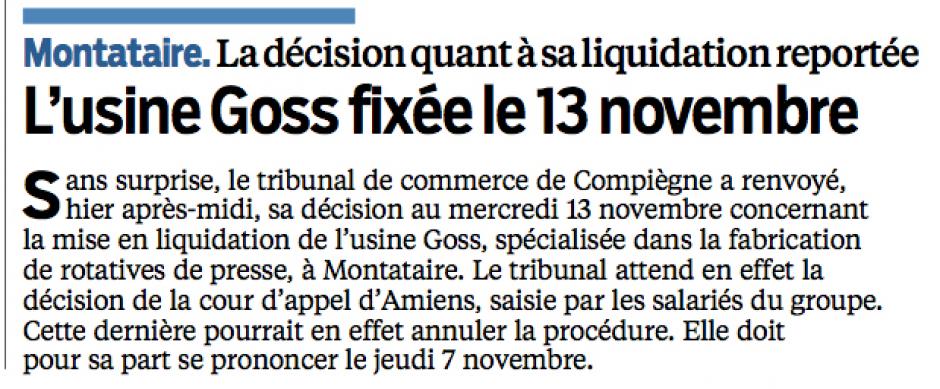 20131003-LeP-Montataire-Tribunal de commerce : l'usine Goss fixée le 13 novembre