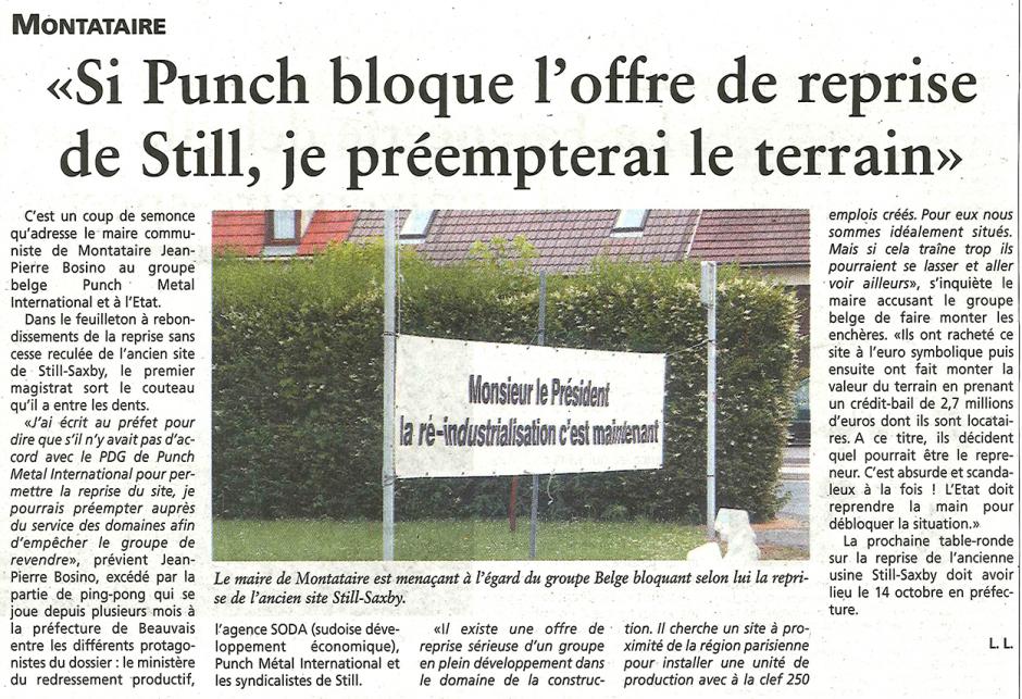 20131009-OH-Montataire-Jean-Pierre Bosino « Si Punch bloque l'offre de reprise de Still, je préempterai le terrain »