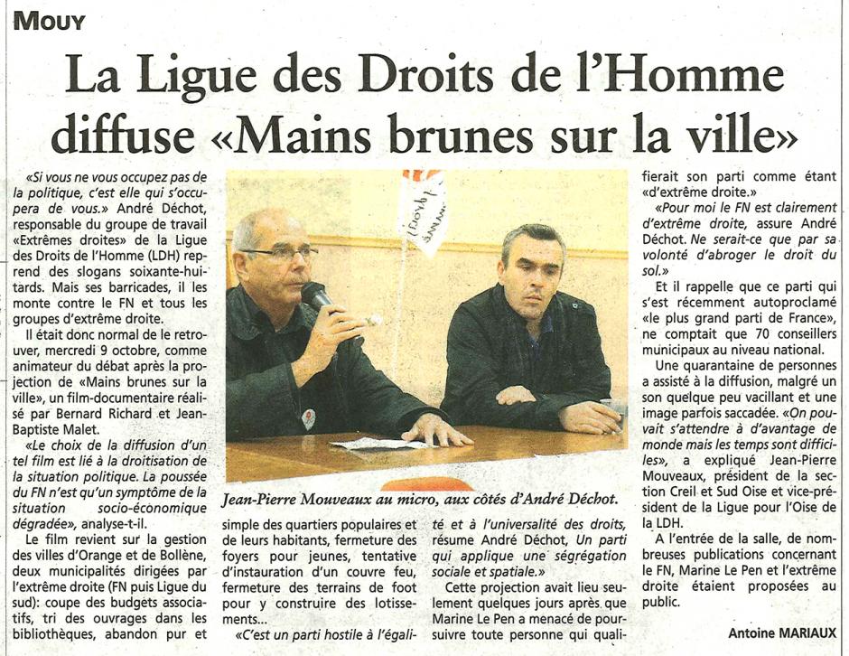 20131016-OH-Mouy-La Ligue des droits de l'Homme diffuse « Mains brunes sur la ville »