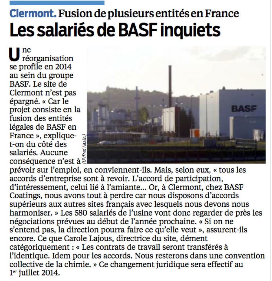 20131112-LeP-Clermont-Les salariés de BASF inquiets