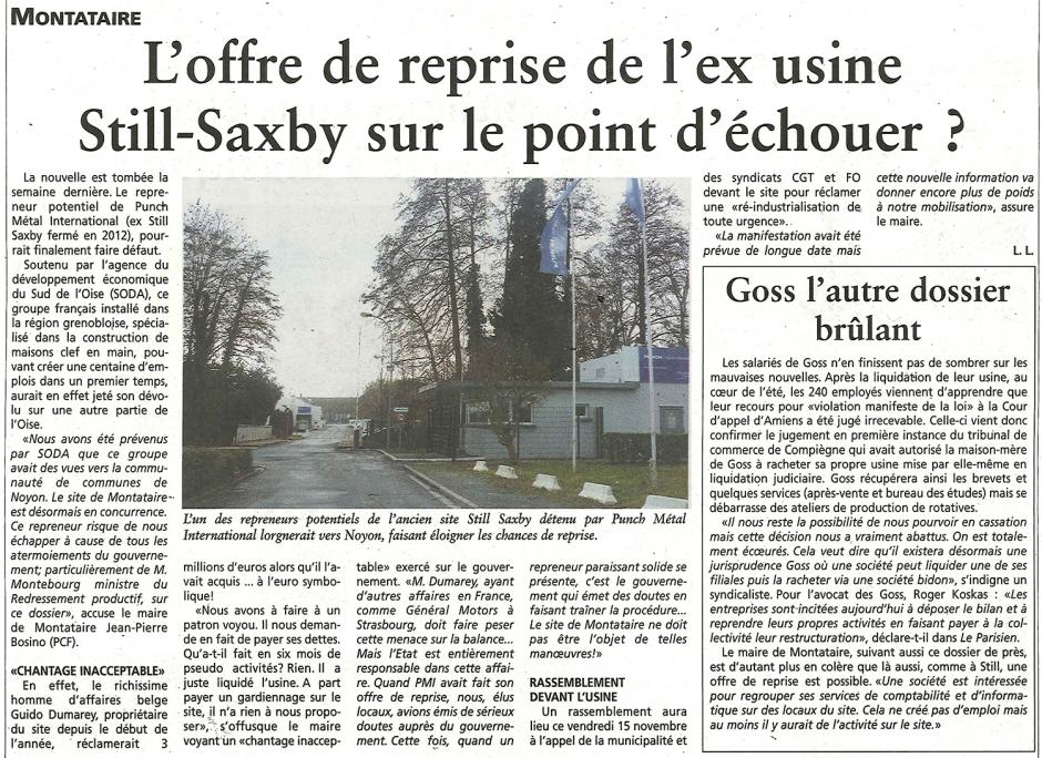 20131113-OH-Montataire-L'offre de reprise de l'ex-usine Still-Saby sur le point d'échouer ?