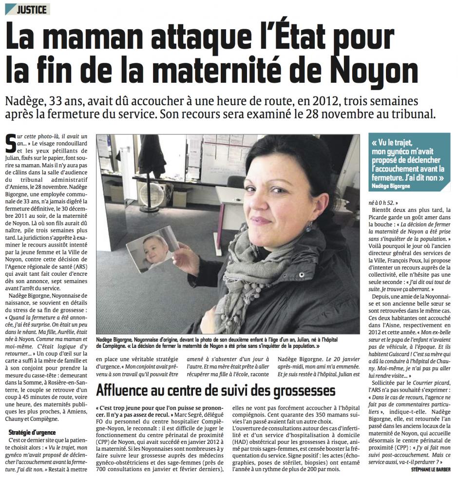 20131119-CP-Noyon-La maman attaque l'État pour la fin de la maternité