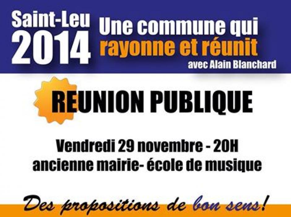 29 novembre, Saint-Leu-d'Esserent - Réunion publique pour développer ensemble des propositions de bon sens pour la Ville