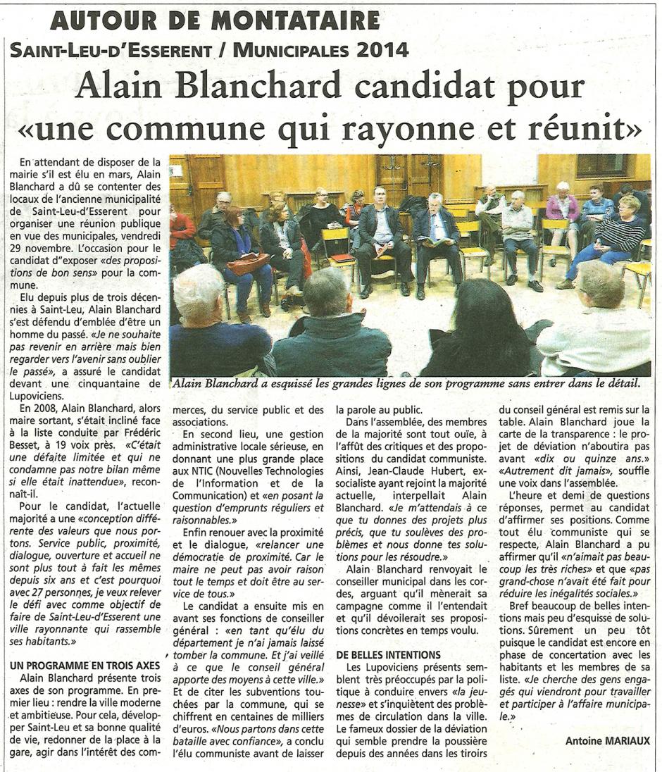 20131204-OH-Saint-Leu-d'Esserent-M2014-Alain Blanchard candidat pour « une commune qui rayonne et réunit »
