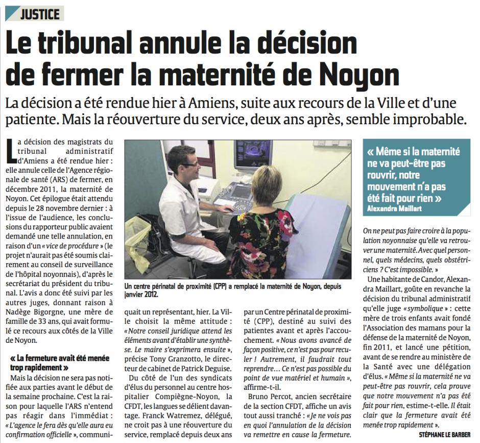 20131213-CP-Noyon-Le tribunal annule la décision de fermer la maternité