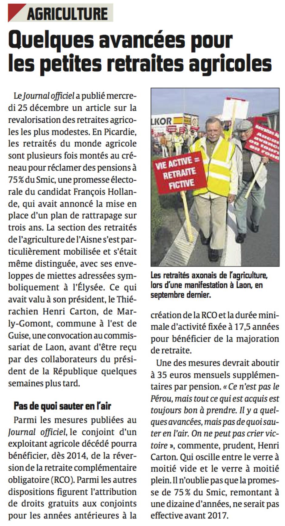 20131228-CP-Picardie-Quelques avancées pour les petites retraites agricoles