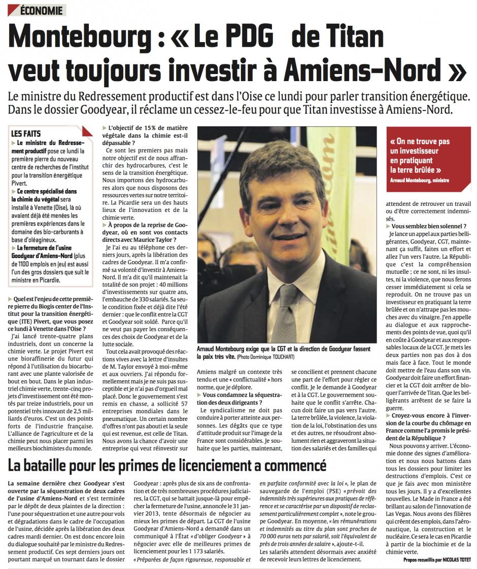 20140113-CP-Amiens-Goodyear-Montebourg « Le PDG de Titan veut toujours investir »