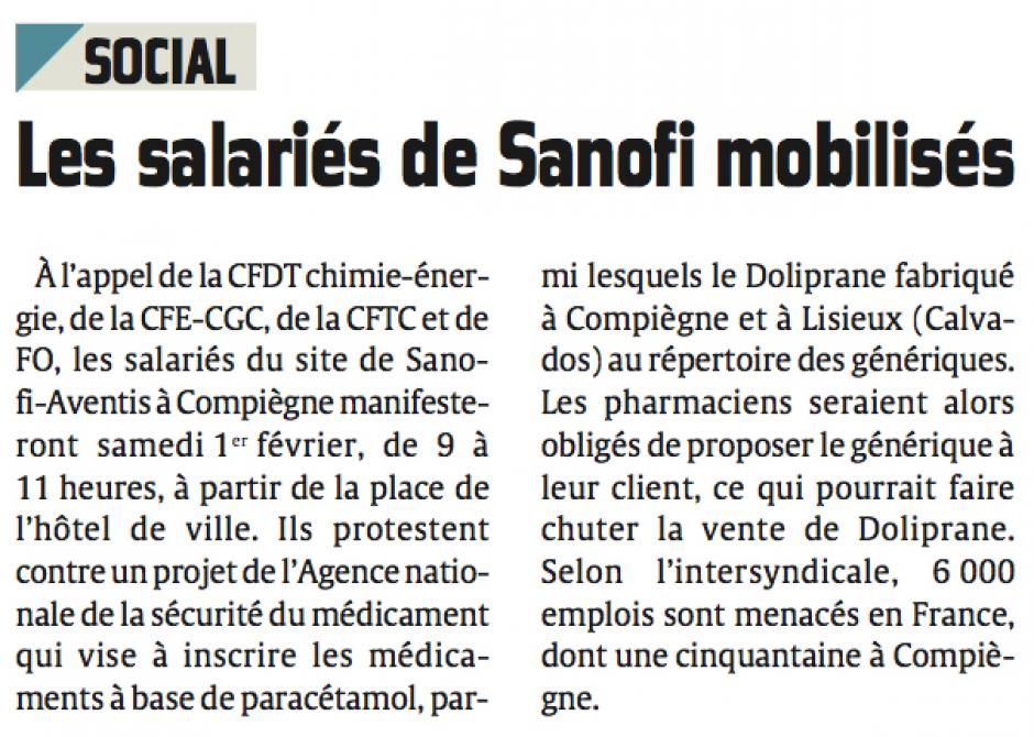 20140131-CP-Compiègne-Les salariés de Sanofi mobilisés