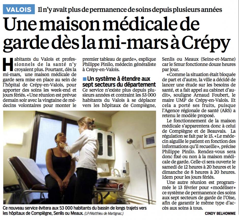 20140205-LeP-Crépy-en-Valois-Une maison médicale de garde dès la mi-mars