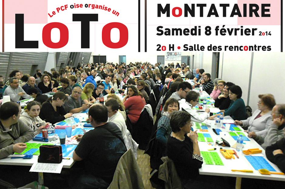 Le PCF Oise réussit son premier loto - Montataire, 8 février 2014