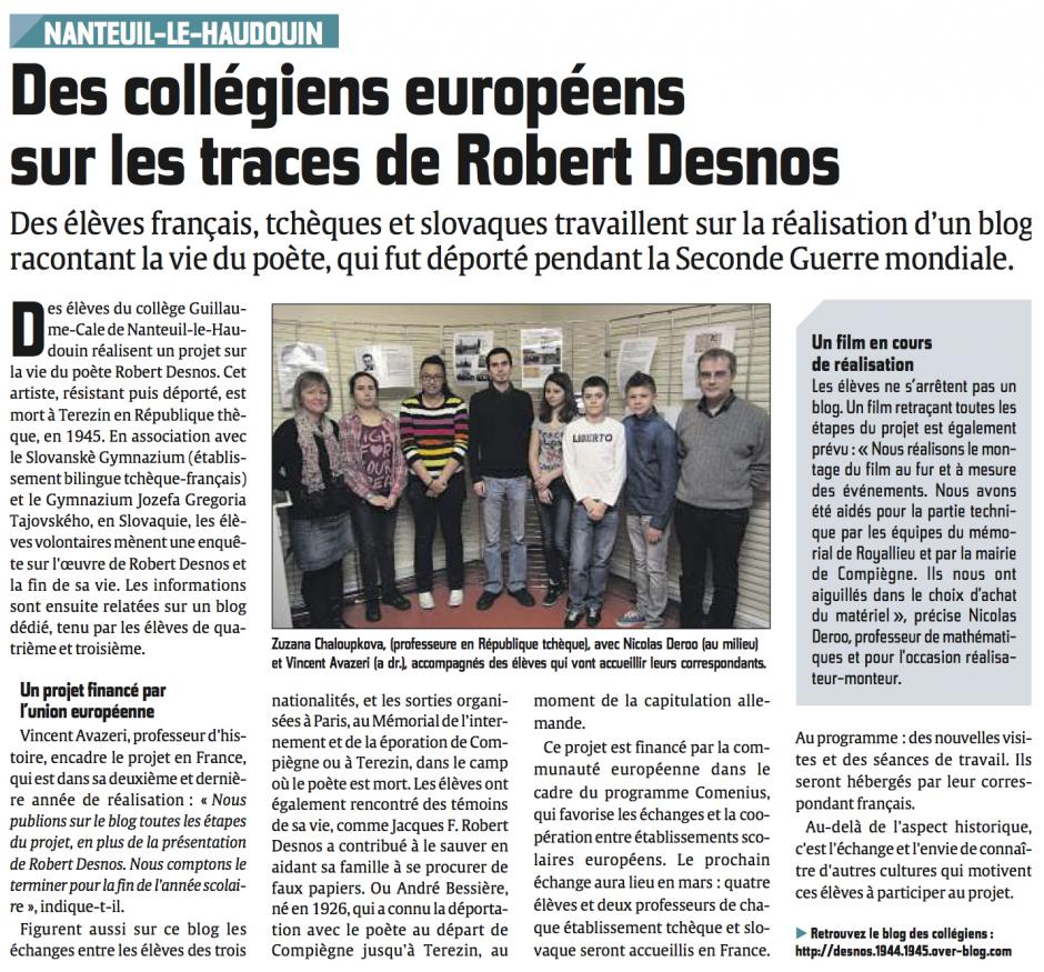 20140210-CP-Nanteuil-le-Haudouin-Des collégiens européens sur les traces de Robert Desnos
