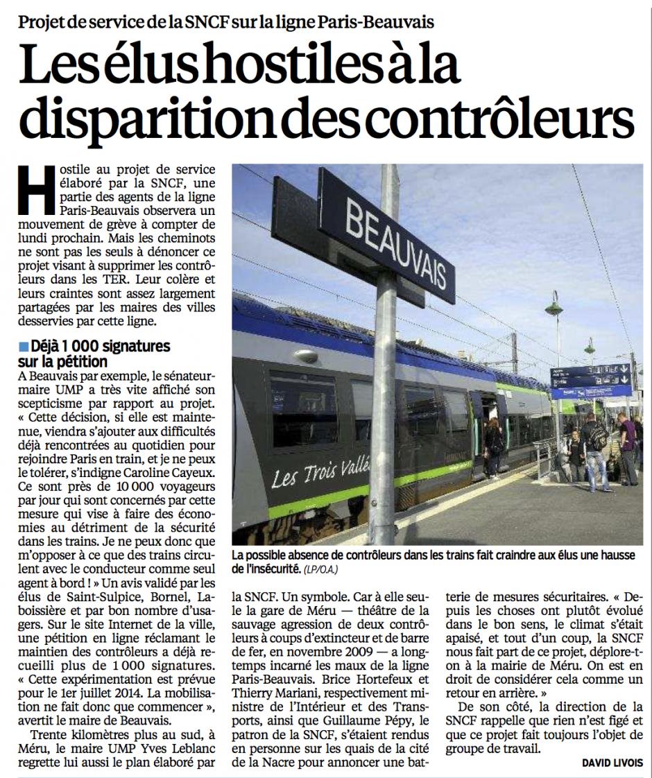 20140305-LeP-Beauvais-Les élus hostiles à la disparition des contrôleurs sur la ligne Paris-Beauvais