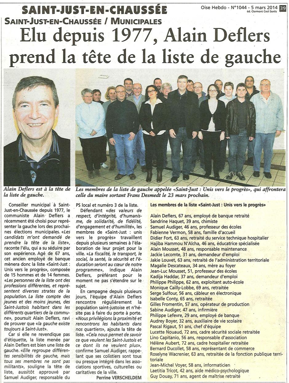 20140305-OH-Saint-Just-en-Chaussée-M2014-Élu depuis 1977, Alain Deflers prend la tête de la liste de gauche