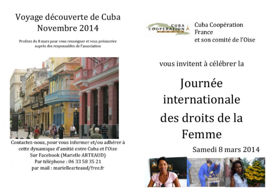 8 mars, Monchy-Saint-Eloi - Cuba Coopération France et sa section de l'Oise-Journée internationale des droits de la Femme