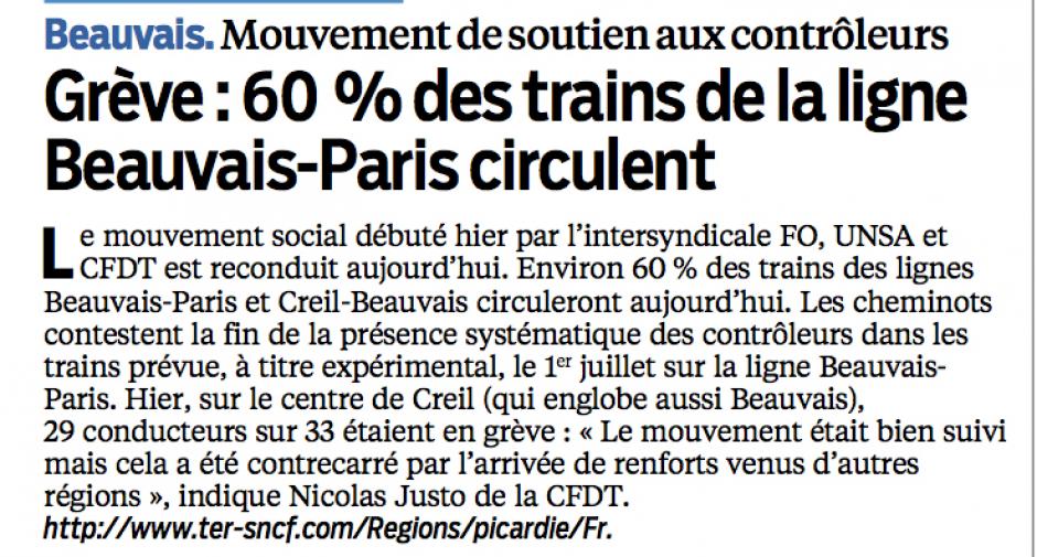 20140311-LeP-Beauvais-Grève : 60 % des trains de la ligne Beauvais-Paris circulent