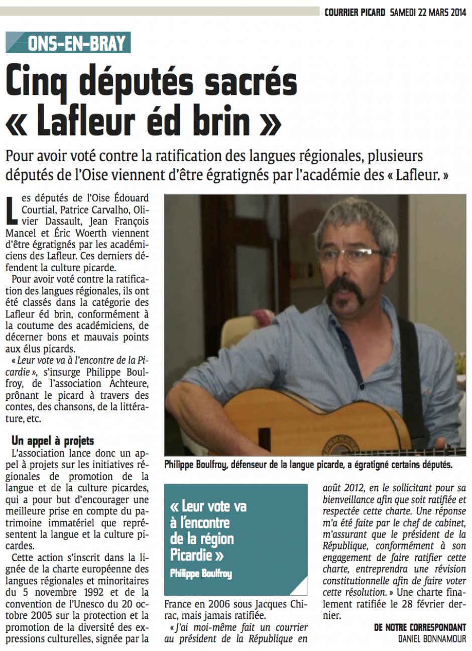 20140322-CP-Ons-en-Bray-Cinq députés sacrés « Lafleur éd brin »