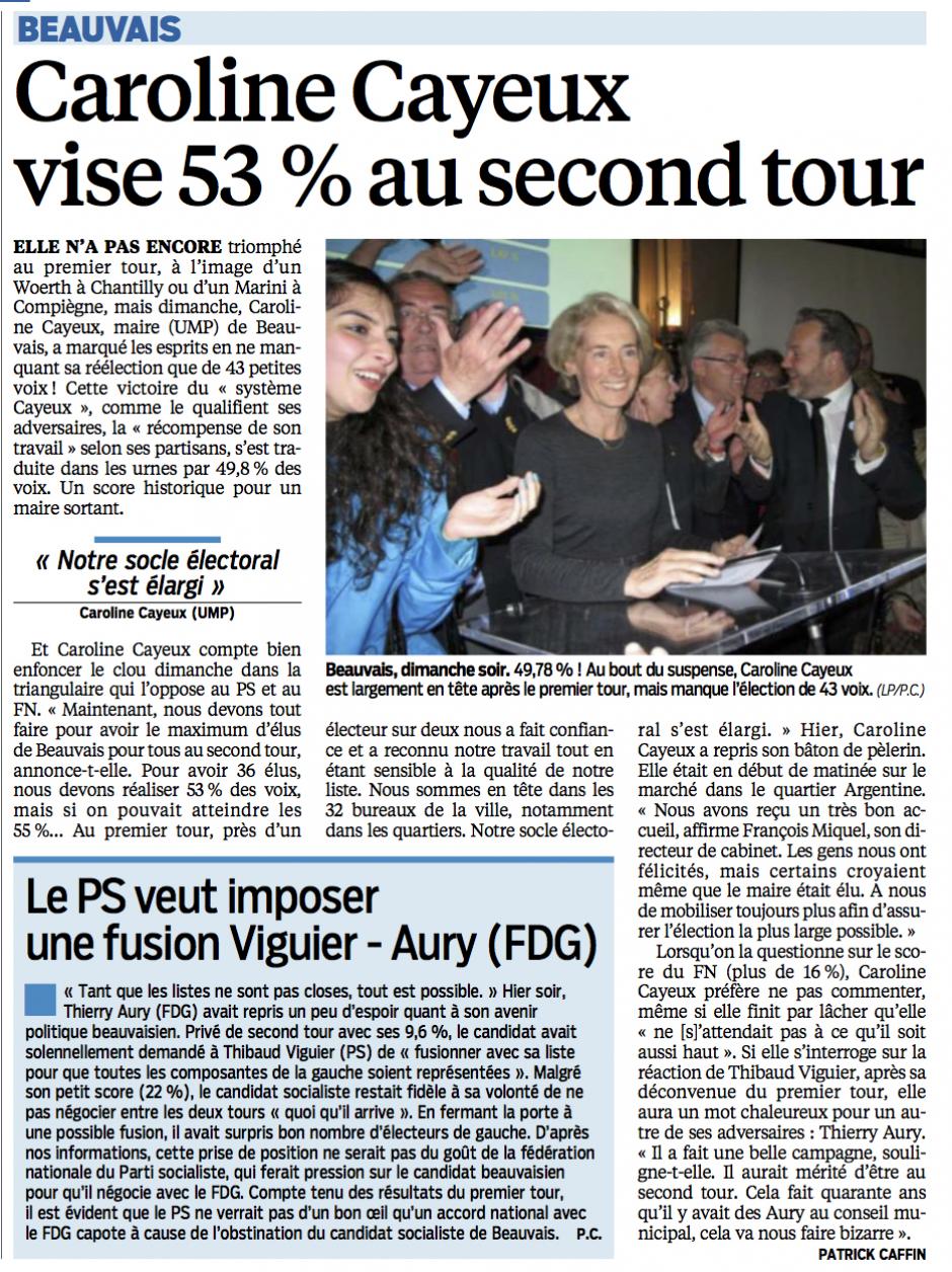20140325-LeP-Beauvais-M2014-Le PS veut imposer une fusion Viguier-Aury