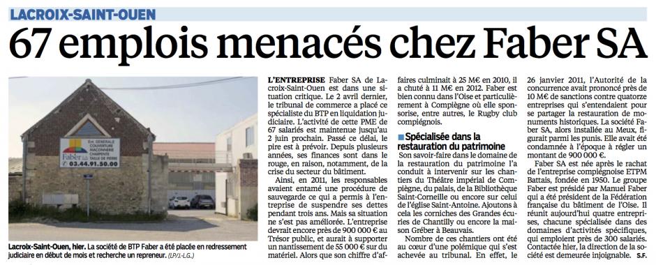 20140417-LeP-Lacroix-Saint-Ouen-67 emplois menacés chez Faber SA