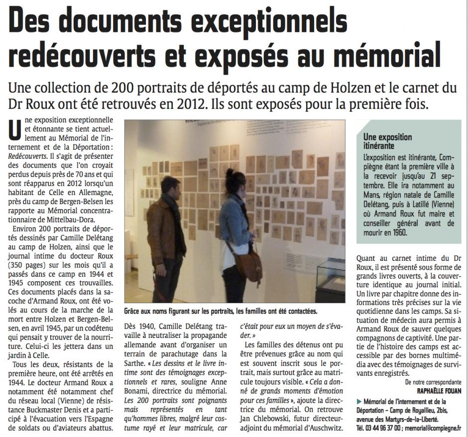 20140425-CP-Compiègne-Des documents exceptionnels redécouverts et exposés au mémorial