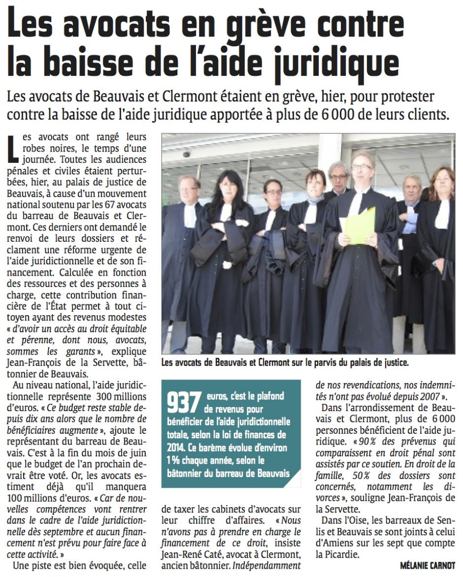 20140606-CP-Beauvais-Clermont-Les avocats en grève contre la baisse de l'aide juridique