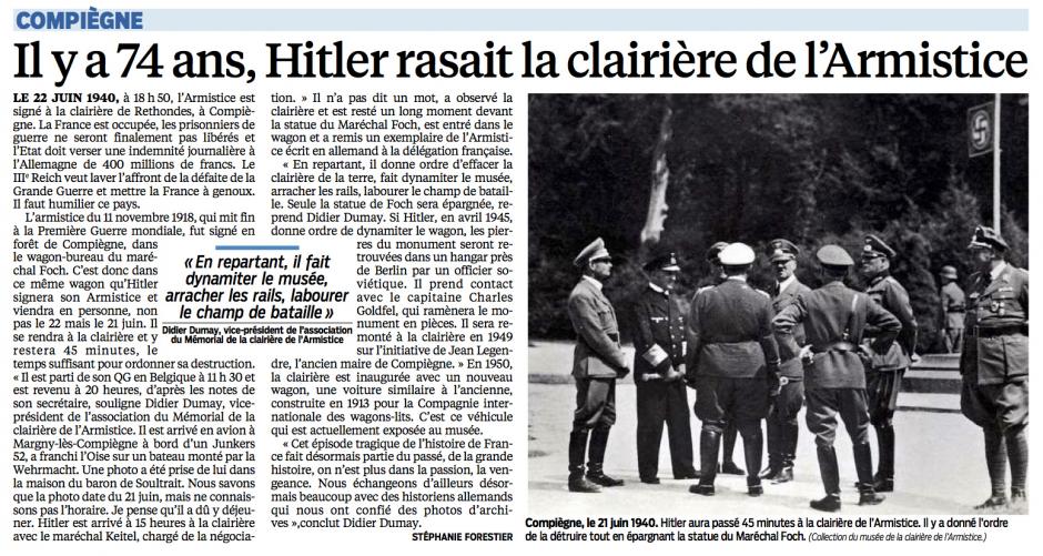 20140622-LeP-Compiègne-Il y a 70 ans, Hitler rasait la clairière de l'Armistice
