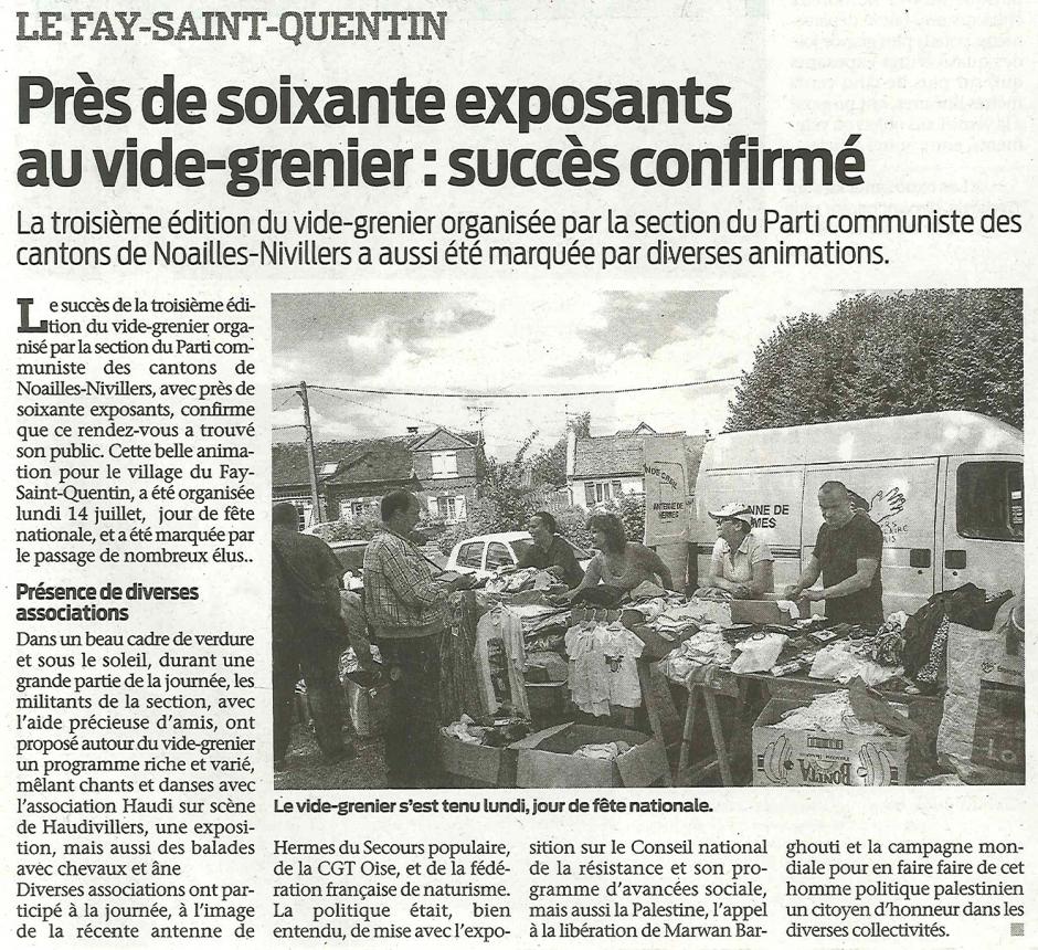 20140718-ObsBv-Le Fay-Saint-Quentin-Près de soixante exposants au vide-grenier : succès confirmé