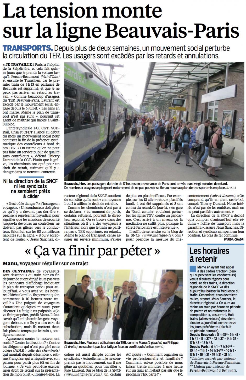 20140723-LeP-Beauvais-La tension monte sur la ligne Beauvais-Paris
