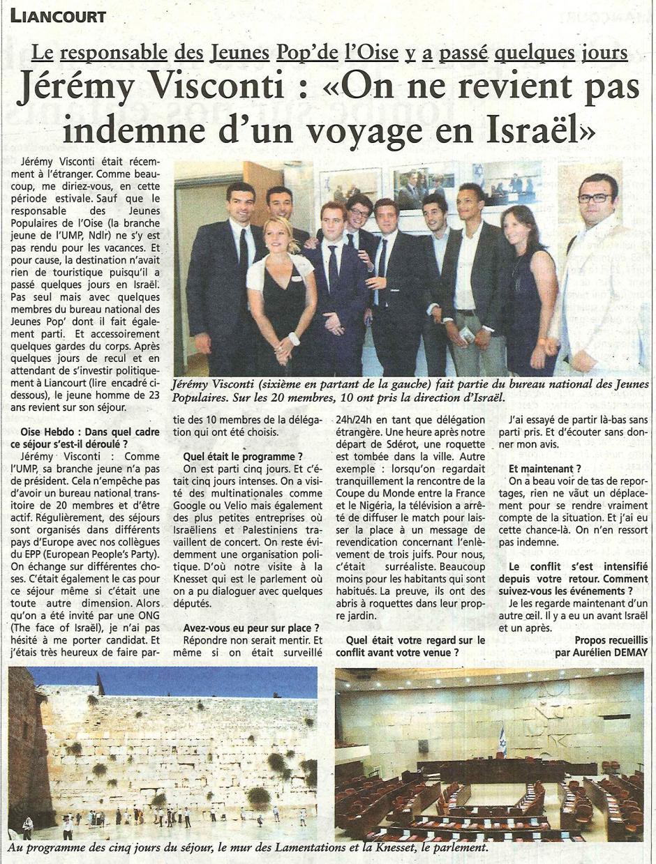 20140723-OH-Oise-Jeunes Pop' de l'Oise « On ne revient pas indemne d'un voyage en Israël »