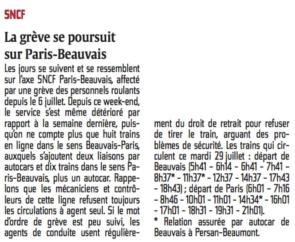 20140729-CP-Beauvais-La grève se poursuit sur Paris-Beauvais [SNCF]