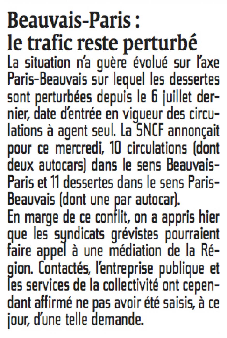 20140730-CP-Beauvais-Le trafic reste perturbé sur la ligne SNCF Beauvais-Paris