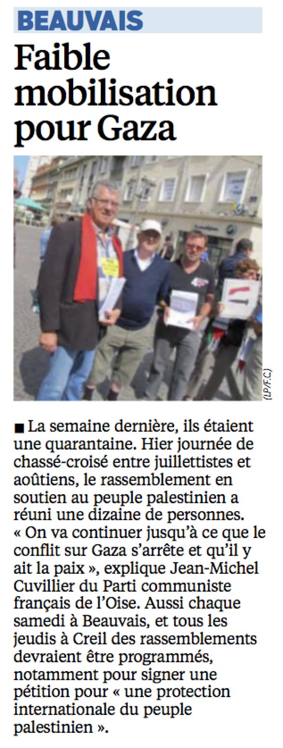 20140803-LeP-Beauvais-Faible mobilisation pour Gaza