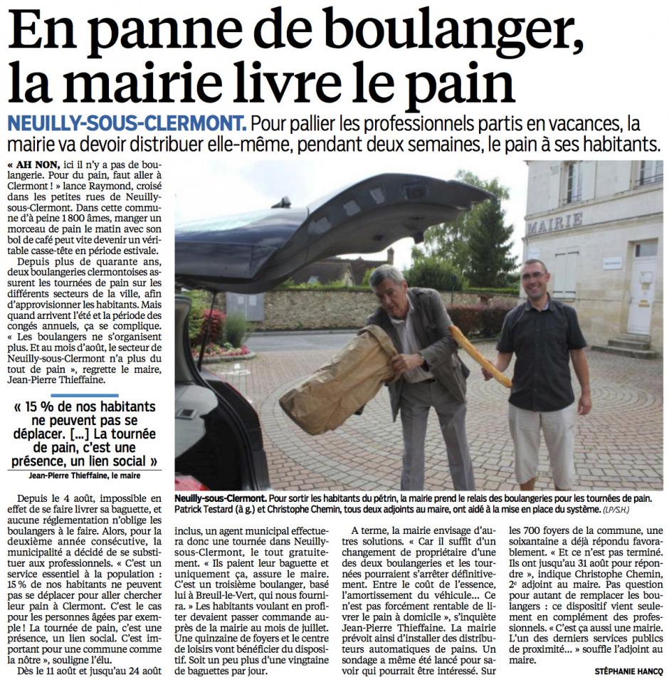 20140808-LeP-Neuilly-sous-Clermont-En panne de boulanger, la mairie livre le pain
