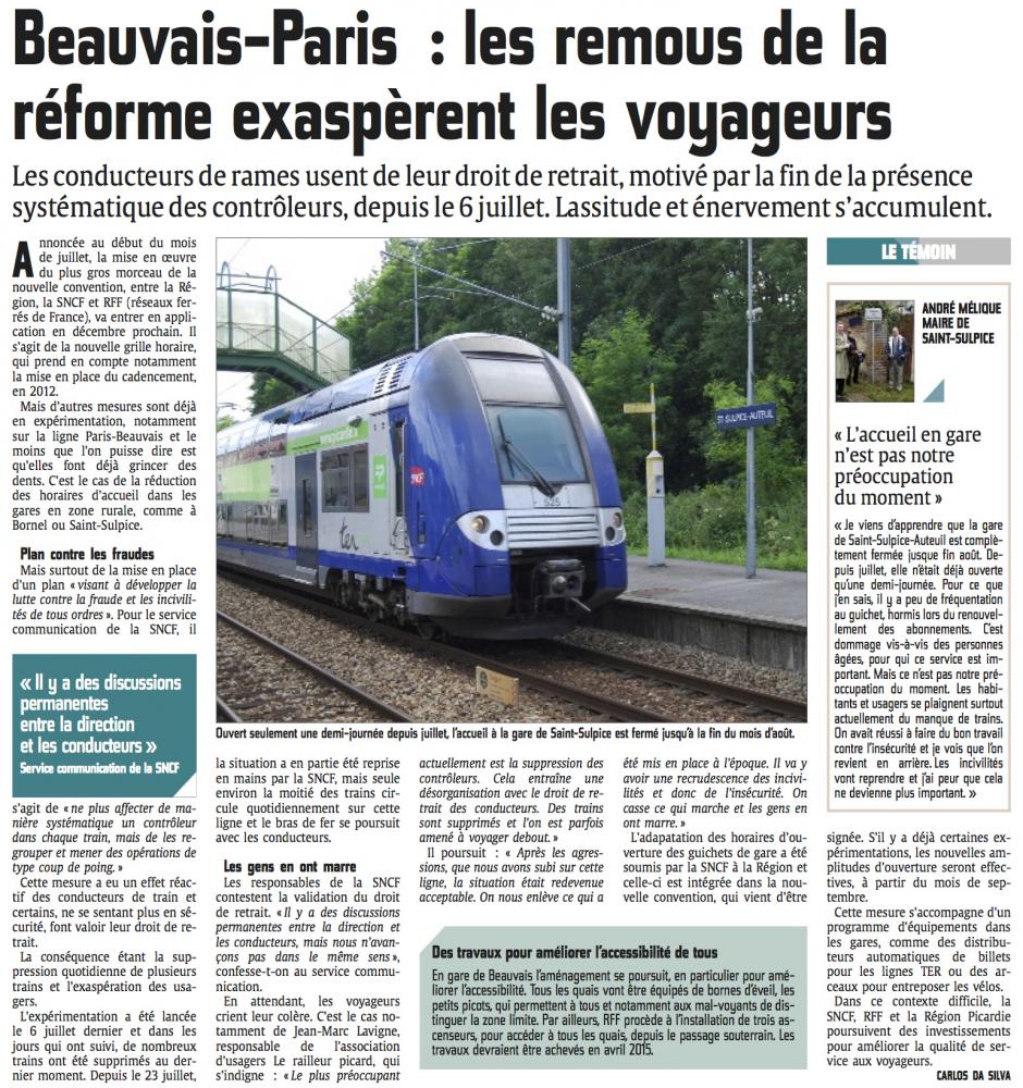 20140809-CP-Beauvais-Ligne SNCF Paris-Beauvais : les remous de la réforme exaspèrent les voyageurs