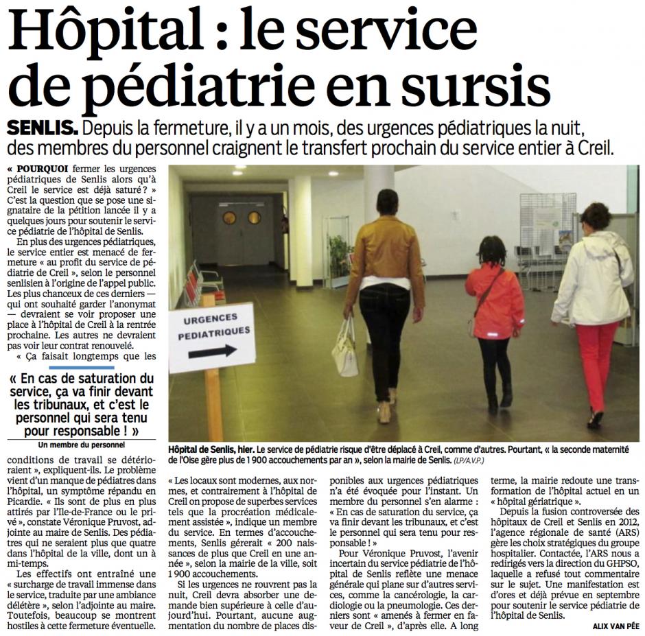 20140809-LeP-Senlis-Hôpital : le service de pédiatrie en sursis