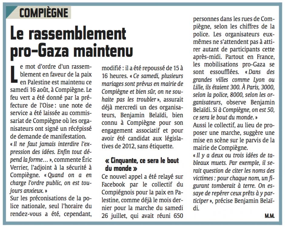 20140816-CP-Compiègne-Le rassemblement pro-Gaza maintenu [édition Beauvais]