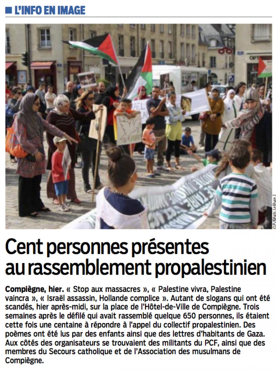 20140817-LeP-Compiègne-Cent personnes présentes au rassemblement propalestinien